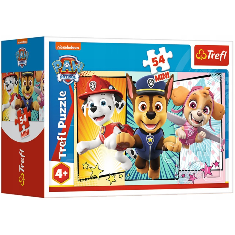 7570 PUZZLE MINI 54 ELEMENTY PSI PATROL BĄDŹ JAK PSI PATROL TREFL