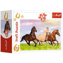 7273 PUZZLE MINI 54 ELEMENTY ŚWIAT KONI TREFL
