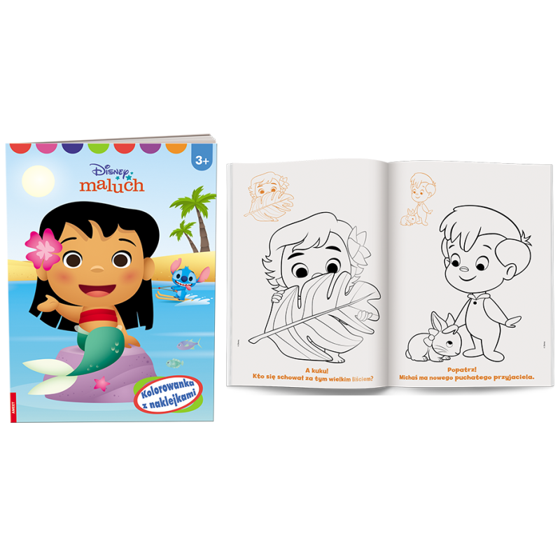 0100 Disney Maluch Kolorowanka z naklejkami Praca Zbiorowa