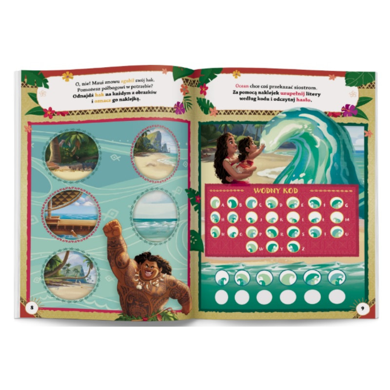 5334 Disney Vaiana 2 100 Brokatowych Naklejek Praca Zbiorowa 