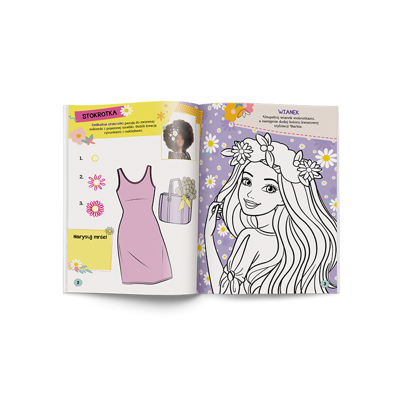 4993 Barbie Kwiaty Rysuję Koloruję Ozdabiam Praca zbiorowa
