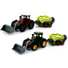 4310 Traktor z maszyną rolniczą – ciągnik z przyczepą prasa do słomy