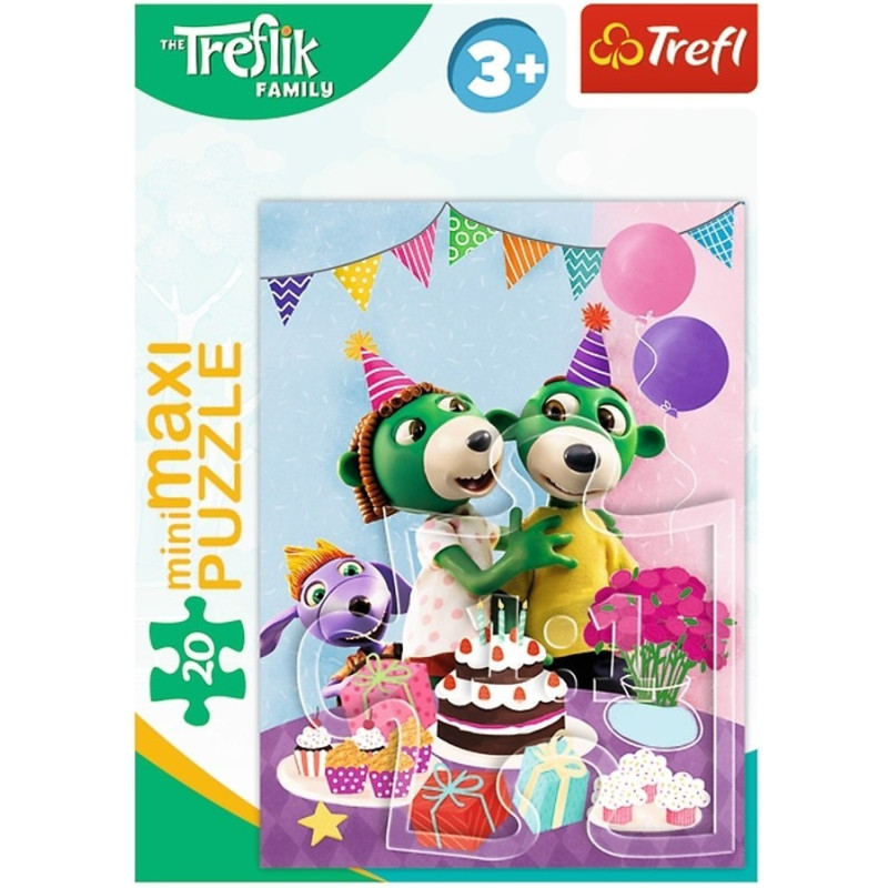 1535 Puzzle Mini Maxi 20 elementów Rodzina Treflików Dzień Treflików Trefl 