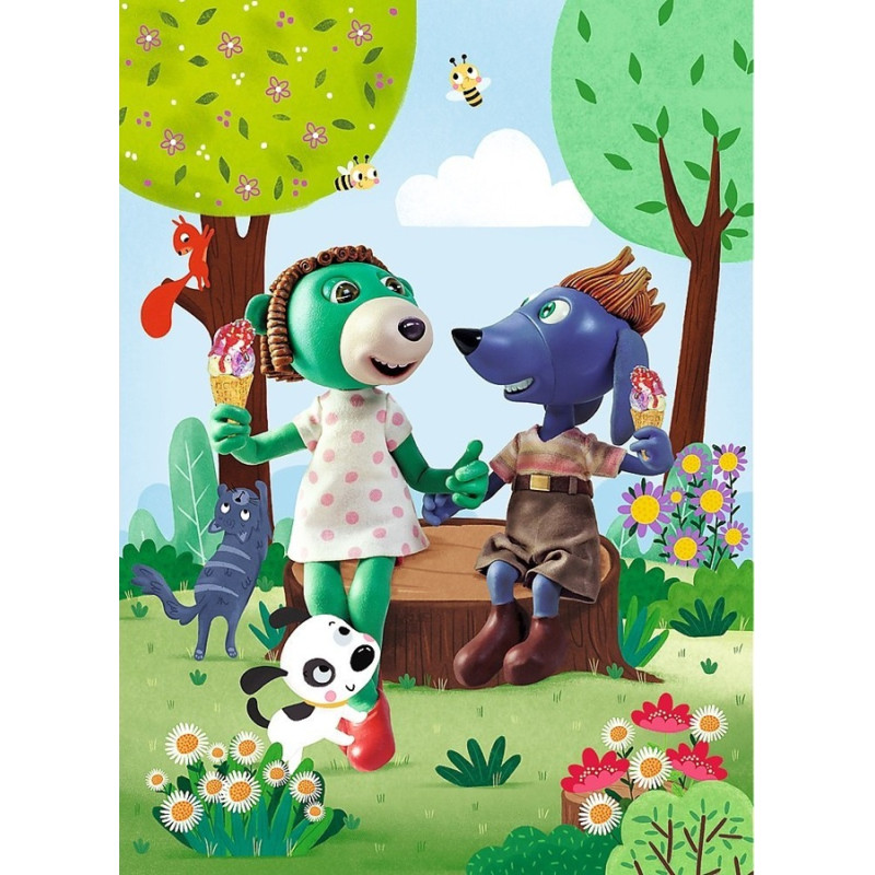 1528 Puzzle Mini Maxi 20 elementów Rodzina Treflików Dzień Treflików Trefl