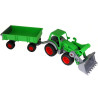 8817 DUŻU 64cm TRAKTOR Z TUREM + PRZYCZEPA GUMOWE KOŁA WADER- POLESIE