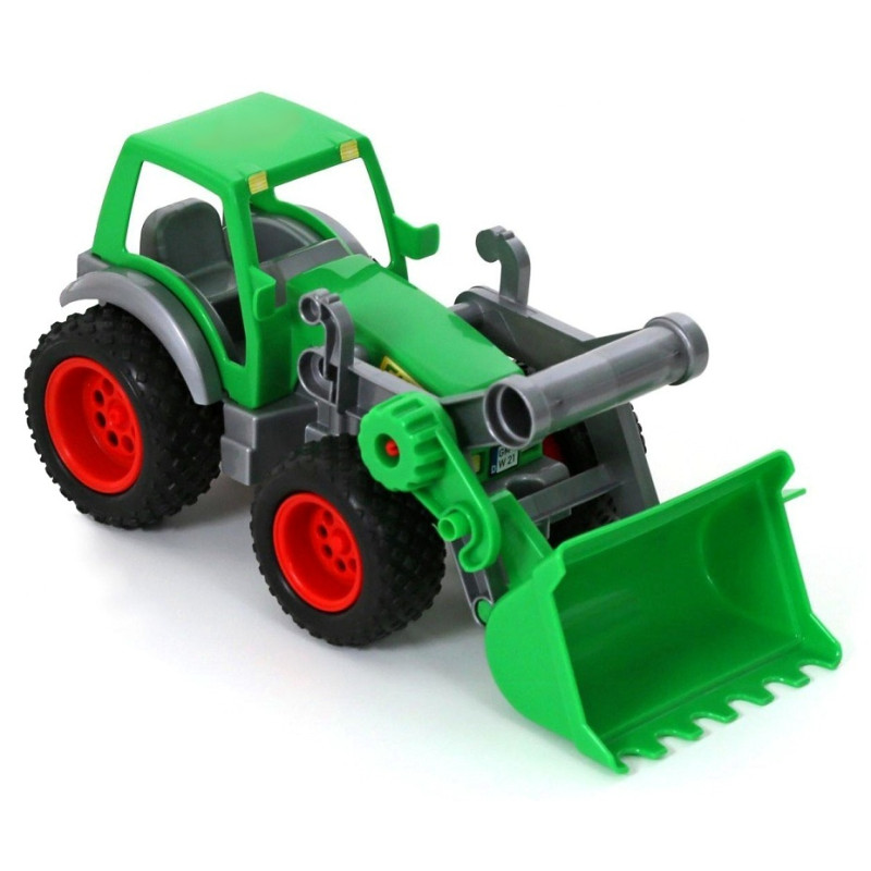 8817 DUŻU 64cm TRAKTOR Z TUREM + PRZYCZEPA GUMOWE KOŁA WADER- POLESIE