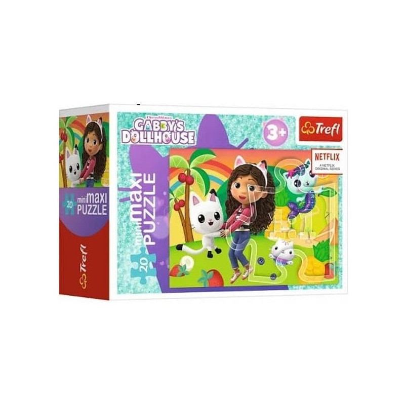 1580 Puzzle Mini Maxi 20 elementów Koci Domek Gabi Kolorowy dzień Gabi 