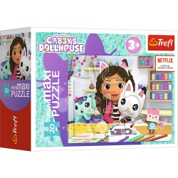 1566 Puzzle Mini Maxi 20 elementów Koci Domek Gabi Kolorowy dzień Gabi 