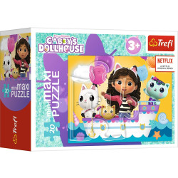 1597 Puzzle Mini Maxi 20 elementów Koci Domek Gabi Kolorowy dzień Gabi