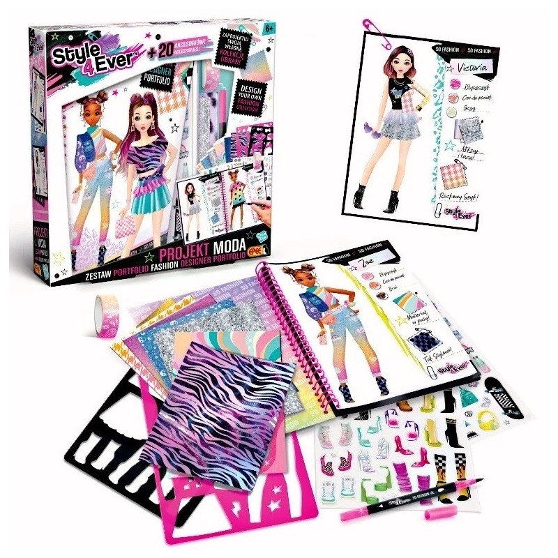 4743 Zestaw kreatywny Projekt moda Portfolio