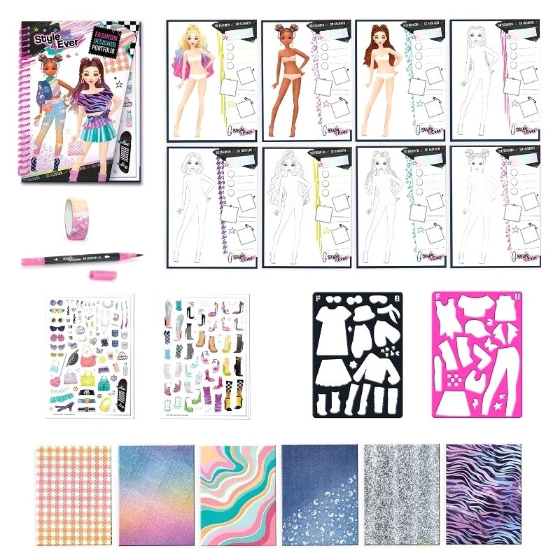 4743 Zestaw kreatywny Projekt moda Portfolio