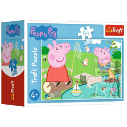 6252 Puzzle mini 54 elementy Świnka Peppa Wesoły dzień świnki Peppy Trefl