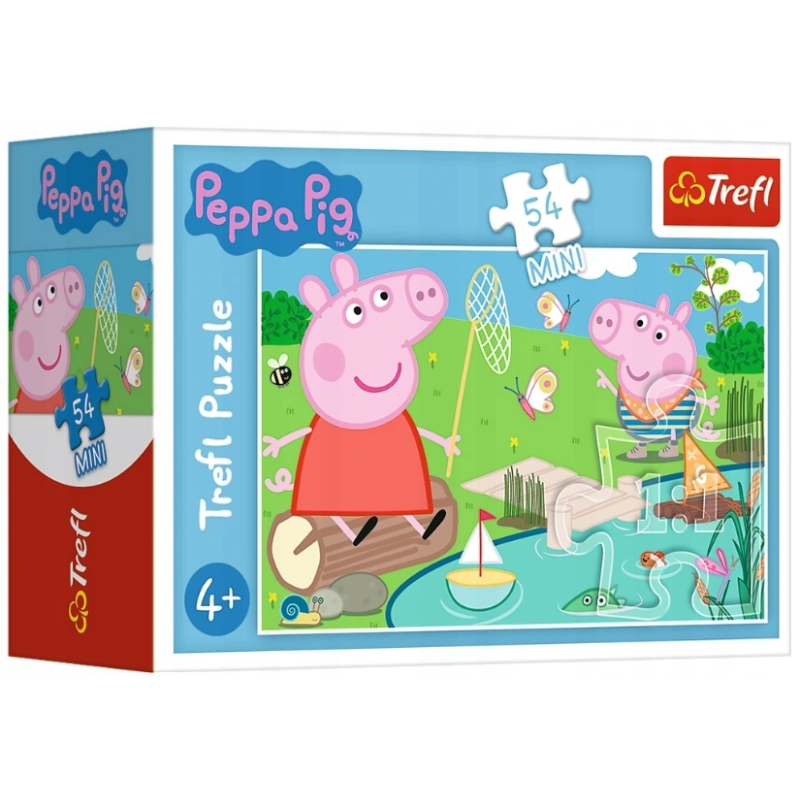 6252 Puzzle mini 54 elementy Świnka Peppa Wesoły dzień świnki Peppy Trefl