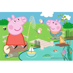 6252 Puzzle mini 54 elementy Świnka Peppa Wesoły dzień świnki Peppy Trefl