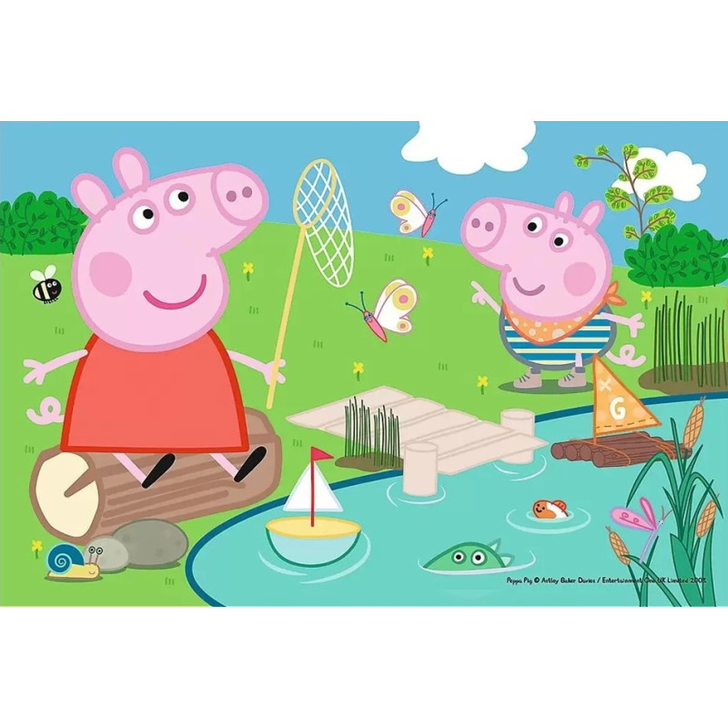 6252 Puzzle mini 54 elementy Świnka Peppa Wesoły dzień świnki Peppy Trefl