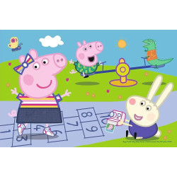 6276 Puzzle mini 54 elementy Świnka Peppa Wesoły dzień świnki Peppy Trefl 