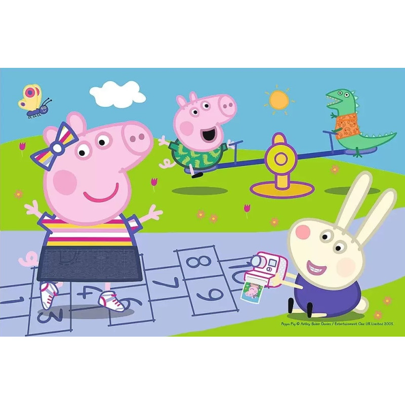 6276 Puzzle mini 54 elementy Świnka Peppa Wesoły dzień świnki Peppy Trefl 