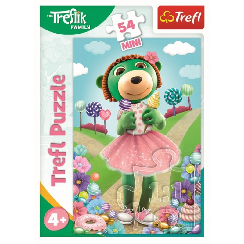 7518 Puzzle mini 54 elementy Wesoło Świat Treflików Trefliki Trefl 