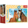 7341 Puzzle mini 54 elementy Urocze zwierzęta Konie Trefl