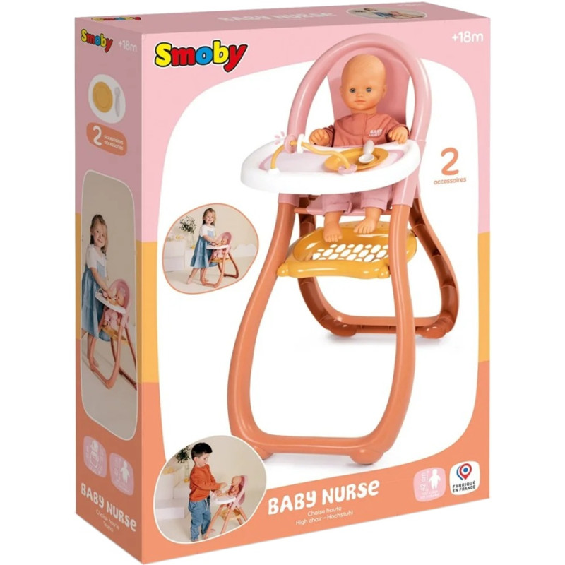 3880 SMOBY Baby Nurse Krzesełko Do Karmienia dla Lalek