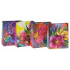 8423 Torba torebka prezentowa kolorowe kwiaty 31,5 x 25 x 10 cm 