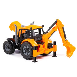 91543 Traktor zabawka z koparką – ciągnik budowlany ruchome elementy