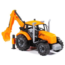 91543 Traktor zabawka z koparką – ciągnik budowlany ruchome elementy