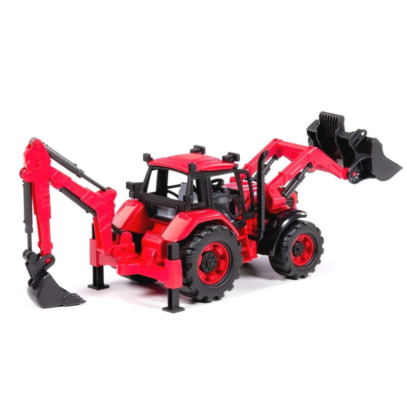 91857 Traktor z turem i koparką – ciągnik budowlany ruchome elementy