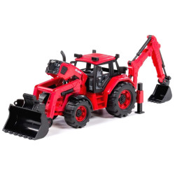 91857 Traktor z turem i koparką – ciągnik budowlany ruchome elementy