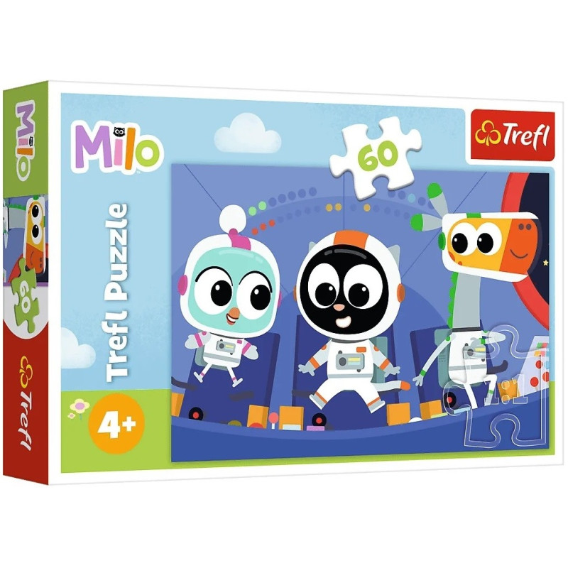 3987 TREFL PUZZLE 60 ELEMENTÓW MILO, CZAS POZNAĆ MILO!