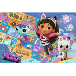 5159 Puzzle Trefl 100 elementów Przyjaźń w kocim domku, Koci Domek Gabi