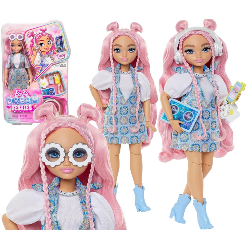 1923 Barbie Dream Besties Daisy Jeam Lalka modowa z akcesoriami z motywem hobby