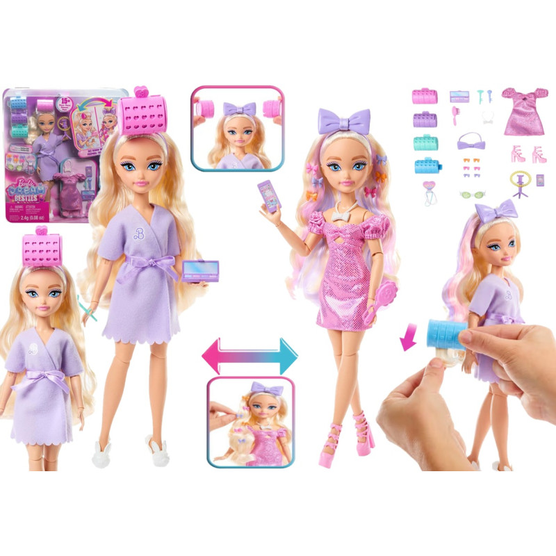 3280 Barbie Dream Besties lalka Malibu z akcesoriami Wyszykuj się ze mną