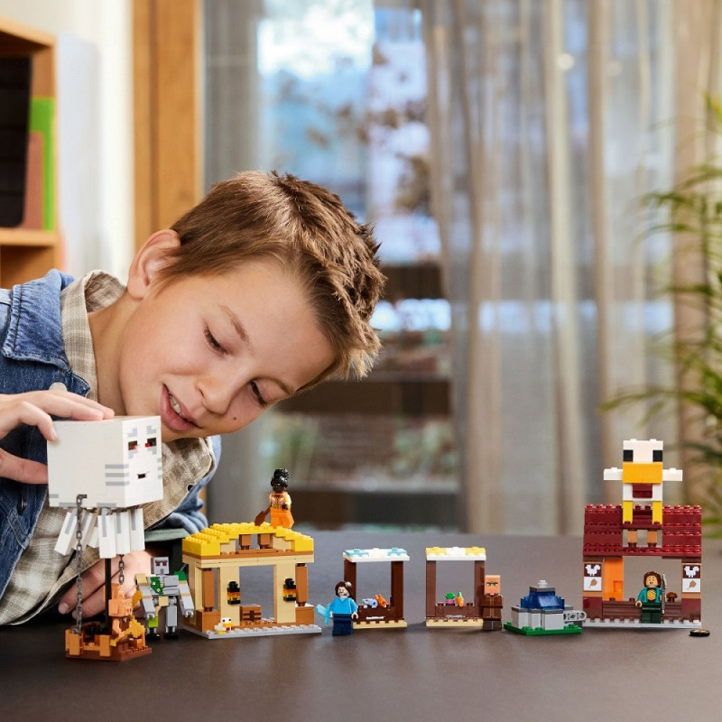 21273 LEGO Klocki Minecraft Atak balonowego Ghasta na wioskę 
