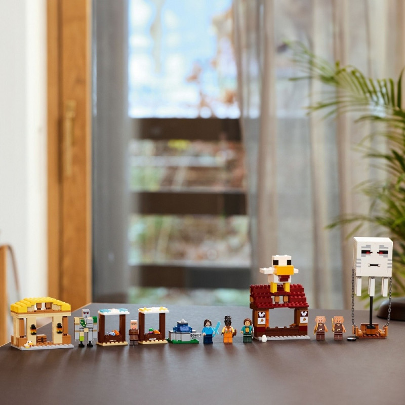 21273 LEGO Klocki Minecraft Atak balonowego Ghasta na wioskę 