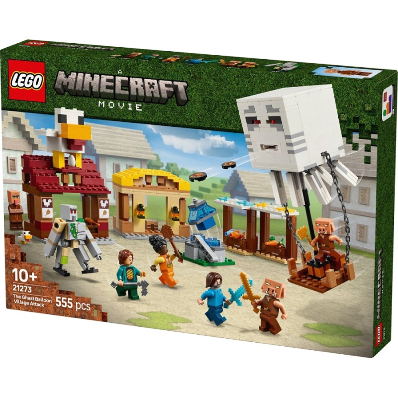 21273 LEGO Klocki Minecraft Atak balonowego Ghasta na wioskę 
