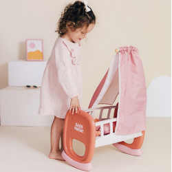 3910 SMOBY Baby Nurse Kołyska z Baldachimem dla Lalki Łóżeczko