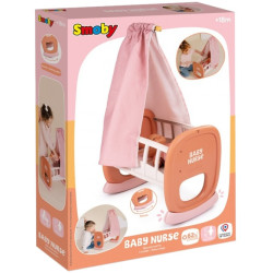 3910 SMOBY Baby Nurse Kołyska z Baldachimem dla Lalki Łóżeczko