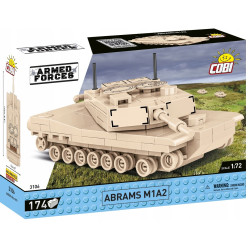 1060 Klocki COBI Armed Forces Abrams M1A2 173 el. – model czołgu, zestaw wojskowy, skala 1:72