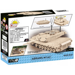 1060 Klocki COBI Armed Forces Abrams M1A2 173 el. – model czołgu, zestaw wojskowy, skala 1:72