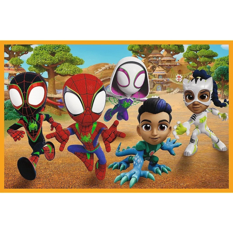 4325 Trefl Puzzle 2x24 elementy Spidey i dinozaury