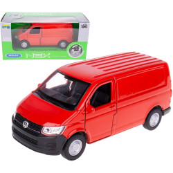 43762 1:34 Metalowy model WELLY VW Transporter T6 Van 43762 czerwony