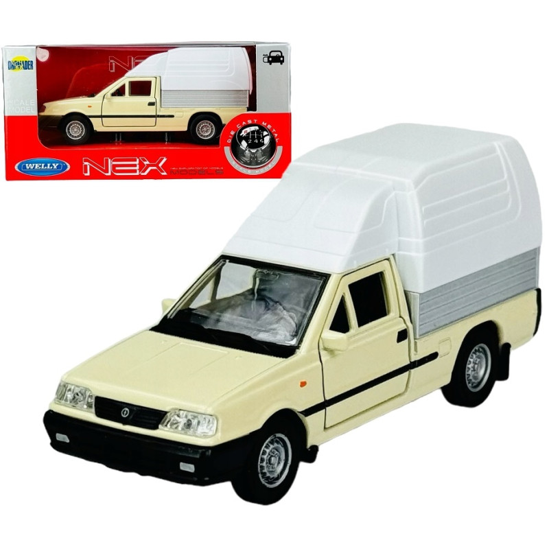 1:34 METALOWY MODEL WELLY FSO POLONEZ TRUCK PRL BEŻOWY 43843