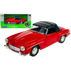 1:34 METALOWY MODEL WELLY 1955 MERCEDES-BENZ 190 SL CZERWONY 42311H-F