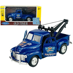 1:34 METALOWY MODEL WELLY 1953 CHEVROLET TOW TRUCK OLD TIMER  NIEBIESKI 43743