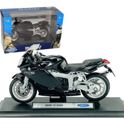 1:18 METALOWY MOTOCYKL MODEL WELLY MOTOR BMW K1200S CZARNY 12829