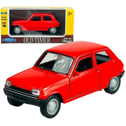 1:34 METALOWY MODEL WELLY RENAULT 5 CZERWONY OLD TIMER 43740