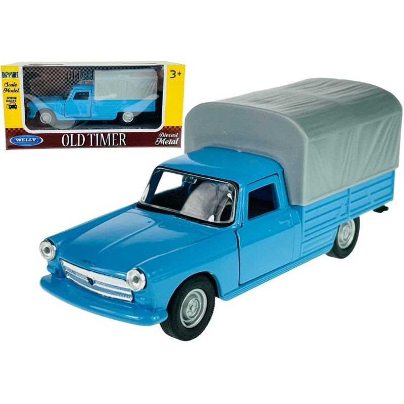 1:34 METALOWY MODEL WELLY 1968 PEUGEOT 404 PICK UP OLD TIMER 43776