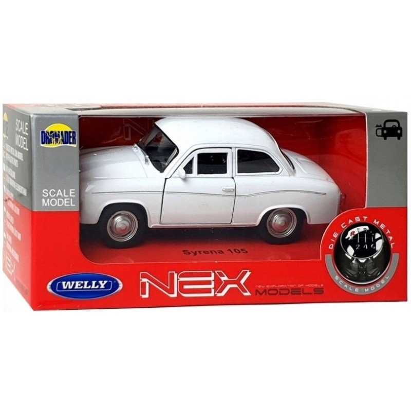 1:34 METALOWY MODEL WELLY SYRENA 105 BIAŁA 43622
