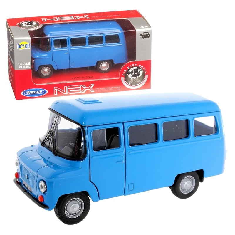 1:34 METALOWY MODEL WELLY PRL NYSA 522 NIEBIESKI 43674